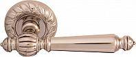 Дверная ручка Melodia мод. Mirella 235 на розетке 60мм (серебро + коричневый)