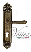 Дверная ручка Venezia на планке PL96 мод. Classic (ант. бронза) под цилиндр