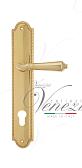 Дверная ручка Venezia на планке PL98 мод. Vignole (полир. латунь) под цилиндр