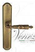 Дверная ручка Venezia на планке PL02 мод. Anneta (мат. бронза) проходная